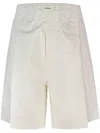 A Paper Kid Bermuda In Popeline Bianco In White