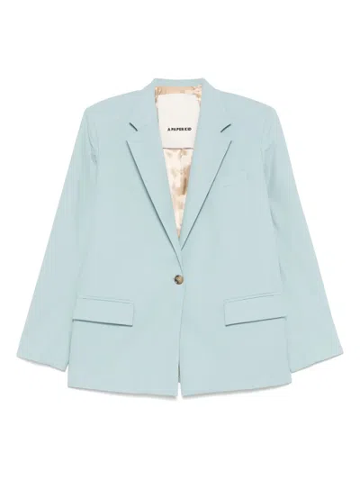 A Paper Kid Single-breasted Blazer In Green