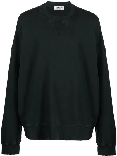 A Paper Kid Slouchy Cotton Sweatshirt In Black