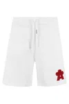A Paper Kid Logo Laced Shorts In White