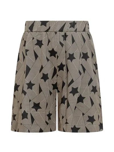 A Paper Kid Star-print Bermuda Shorts In Black