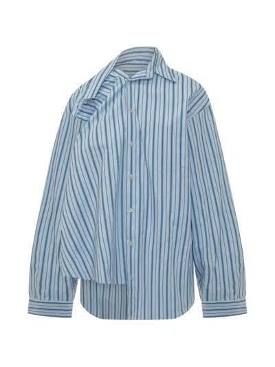 A Paper Kid Striped Pocket Shirt In Multi