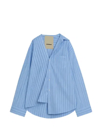 A Paper Kid Striped Shirt In Blue