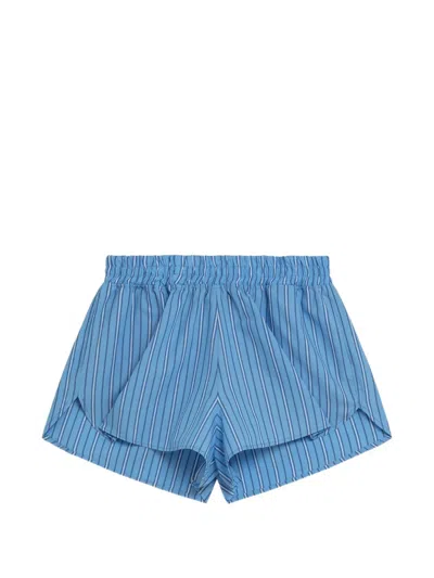 A Paper Kid Striped Shorts In Blue