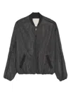 A Paper Kid Studded Bomber Jacket In Black