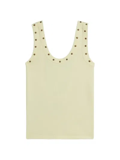 A Paper Kid Studded Tank Top In Neutral