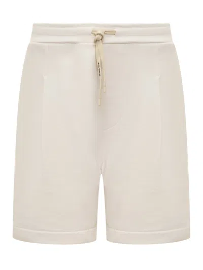 A Paper Kid Sweat Short Pants With Darts. In Crema/cream