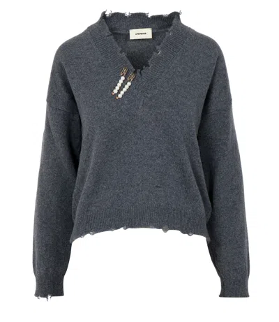 A PAPER KID A PAPER KID SWEATERS GREY