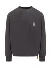 A Paper Kid Logo Sweatshirt In Nero Lavato
