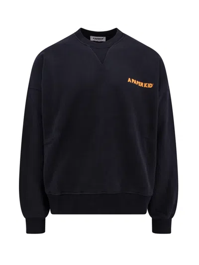 A Paper Kid Long-sleeved Sweater In Black