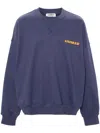 A Paper Kid Brushed Cotton Crew-neck Sweatshirt With Maxi Back Print