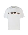 A Paper Kid T-shirt Con Logo Bianca In Black