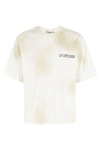 A Paper Kid Back Printed Washed Effect Crewneck T-shirt In Crema