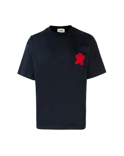 A Paper Kid T-shirt Velvet Logo Nera In 110