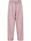 A Paper Kid Pantalone In Misto Viscosa Rosa In Pink