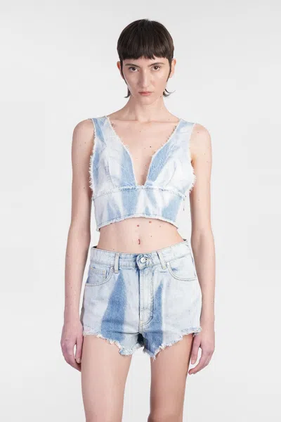 A Paper Kid Topwear In Blue Cotton