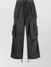 A Paper Kid Trousers With Cargo And Back Pockets In Black