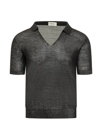 A Paper Kid V-neck T-shirt In Gray