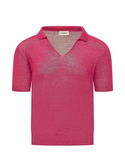 A Paper Kid V-neck T-shirt In Pink