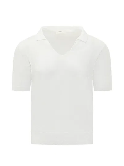 A Paper Kid V-neck T-shirt In White