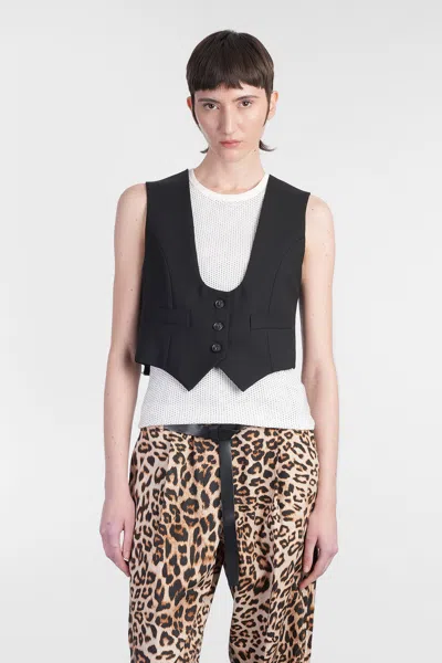 A Paper Kid Vest In Black Wool