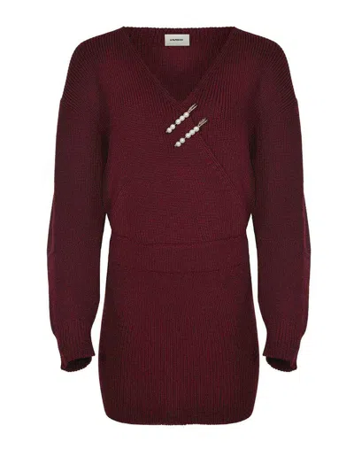 A Paper Kid Dress Made Of Wool Blend In Multi