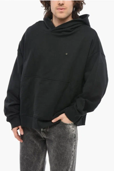 A PAPER KID WASHED EFFECT HOODIE WITH PATCH POCKET