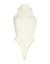 A Paper Kid Woman Bodysuit White Size S Viscose, Polyester, Polyamide