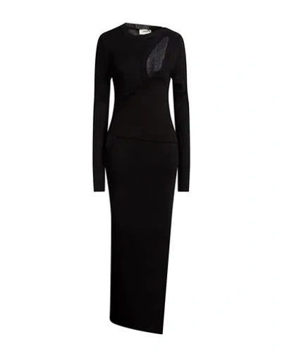 A Paper Kid Woman Maxi Dress Black Size 2 Wool, Polyester