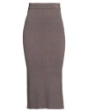 A Paper Kid Woman Midi Skirt Brown Size M Viscose, Polyester, Polyamide
