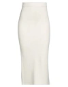 A Paper Kid Woman Midi Skirt Ivory Size L Viscose, Polyester, Polyamide In White