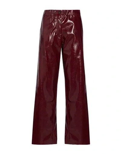 A Paper Kid Woman Pants Burgundy Size 6 Polyamide In Red