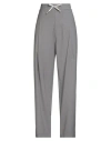 A Paper Kid Woman Pants Grey Size Xl Polyester, Viscose, Elastane In Gray
