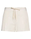 A Paper Kid Woman Shorts & Bermuda Shorts Ivory Size L Cotton In White