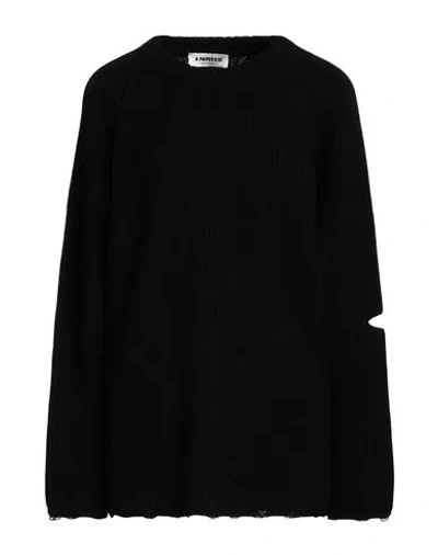 A Paper Kid Woman Sweater Black Size M Merino Wool, Cashmere