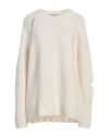 A PAPER KID A PAPER KID WOMAN SWEATER IVORY SIZE L MERINO WOOL, CASHMERE