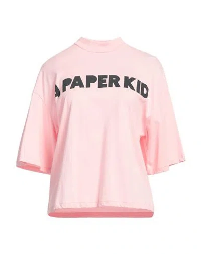 A Paper Kid Woman T-shirt Pink Size M Cotton