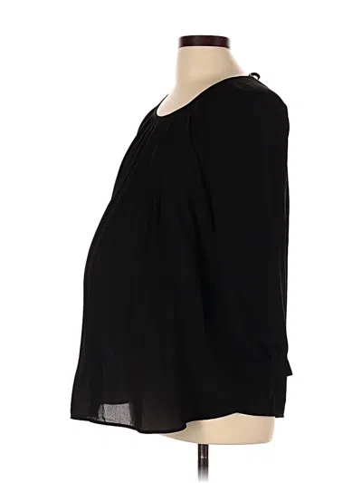 Pre-owned A Pea In The Pod 3/4 Sleeve Blouse In Black