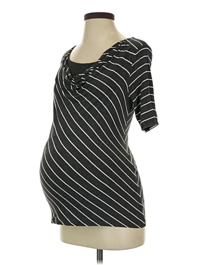 Pre-owned A Pea In The Pod 3/4 Sleeve T-shirt In Black