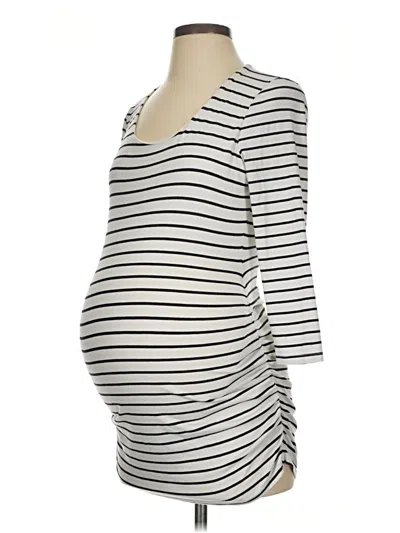 Pre-owned A Pea In The Pod 3/4 Sleeve T-shirt In Ivory