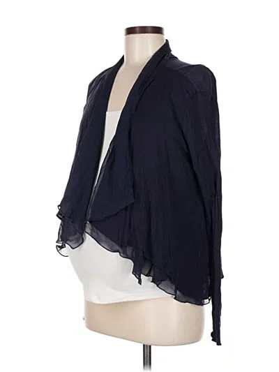Pre-owned A Pea In The Pod Cardigan Sweater In Blue