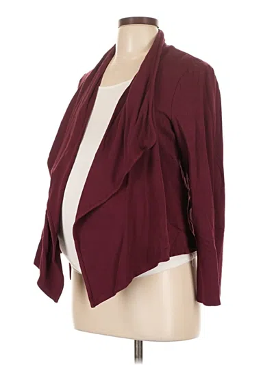 Pre-owned A Pea In The Pod Cardigan Sweater In Burgundy