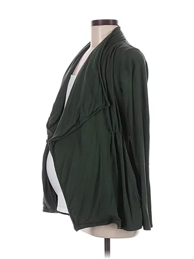 Pre-owned A Pea In The Pod Cardigan Sweater In Green