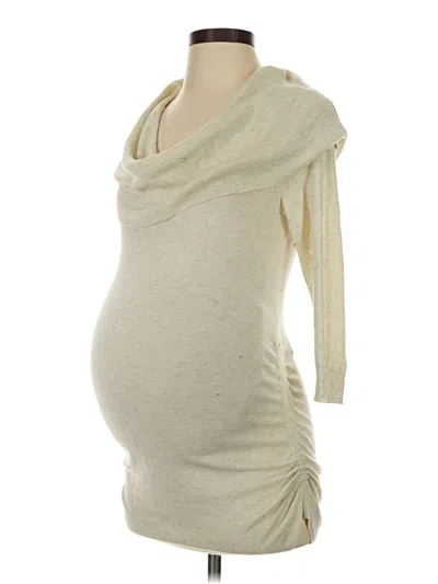Pre-owned A Pea In The Pod Cardigan Sweater In Tan
