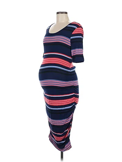 Pre-owned A Pea In The Pod Casual Dress In Blue