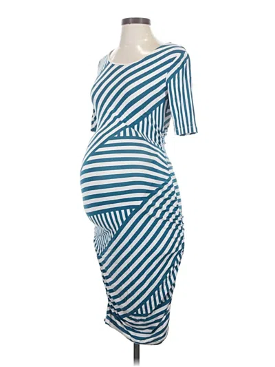 Pre-owned A Pea In The Pod Casual Dress In Blue