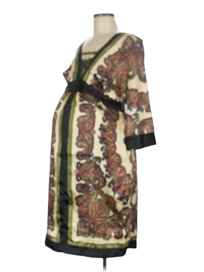 Pre-owned A Pea In The Pod Casual Dress In Brown