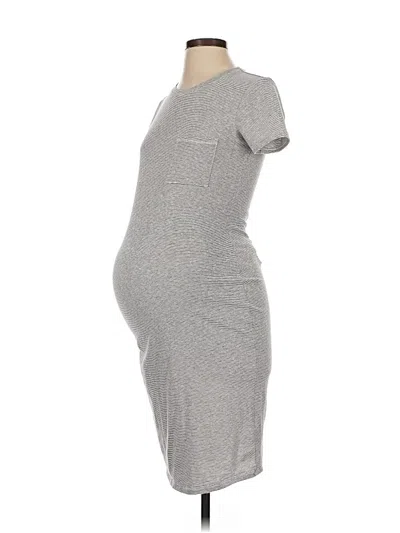 Pre-owned A Pea In The Pod Casual Dress In Gray