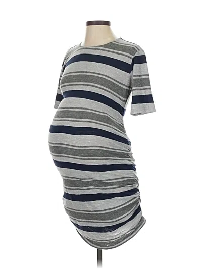 Pre-owned A Pea In The Pod Casual Dress In Gray