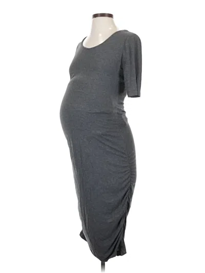 Pre-owned A Pea In The Pod Casual Dress In Gray
